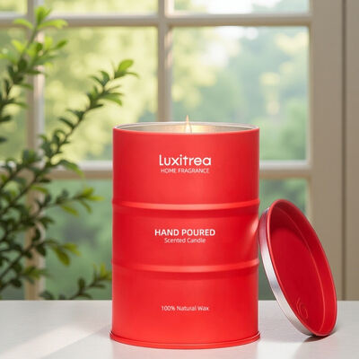 Violet Lavender Jasmine Tin Scented Candle 18 Oz Long Lasting Natural Scented Candles