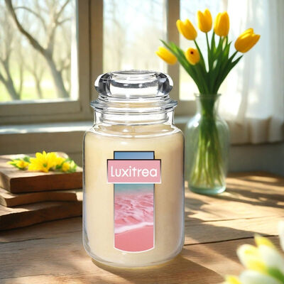 Amber Bottled Up Scented Candles Champagne Cedar Glass Jar Candle for relaxation