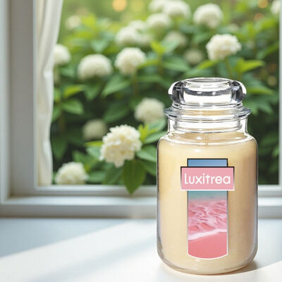 Amber Bottled Up Scented Candles Champagne Cedar Glass Jar Candle for relaxation