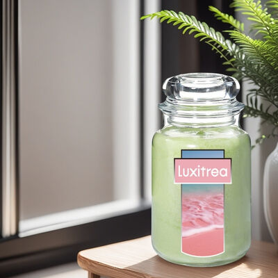 80 Hours Flower Scented Candle Rose Jasmine Carnation 20 Oz With Glass Jar