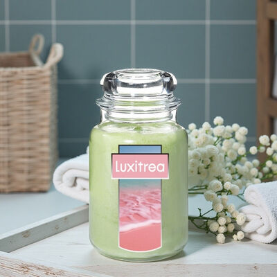 80 Hours Flower Scented Candle Rose Jasmine Carnation 20 Oz With Glass Jar