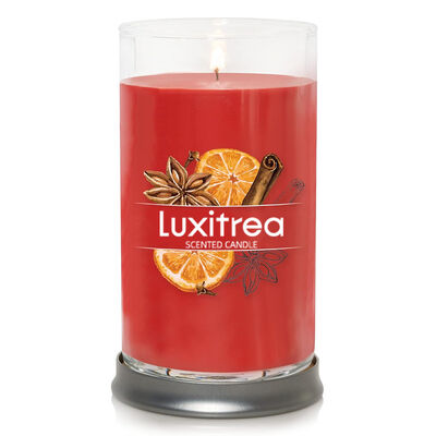 Elegant 10 Oz Cinnamon Scented Candles 35 Hours Long Burning Time Clove Ginger