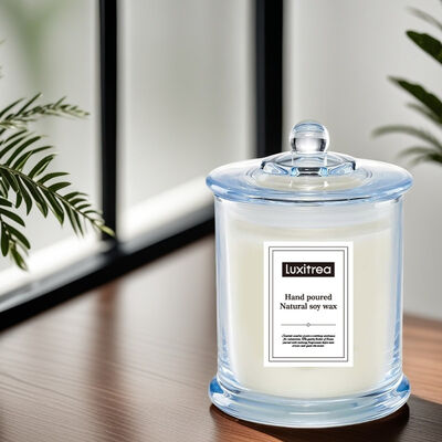 Lead-free Cotton Wick Glass Jar Scented Candle Pricerange 30 to 40 Suitable for Hotels Retail Shops and Wellness Centers