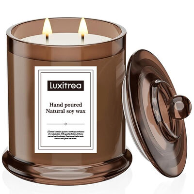 Glass Jar Luxury Jar Candle Using Frosted Glass Material Designed to Enhance Atmosphere and Elevate Interior Style