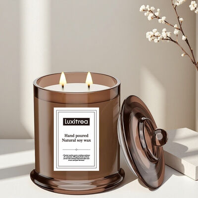 Glass Jar Luxury Jar Candle Using Frosted Glass Material Designed to Enhance Atmosphere and Elevate Interior Style