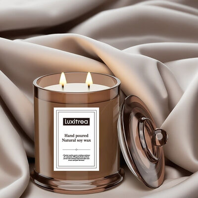 Glass Jar Luxury Jar Candle Using Frosted Glass Material Designed to Enhance Atmosphere and Elevate Interior Style