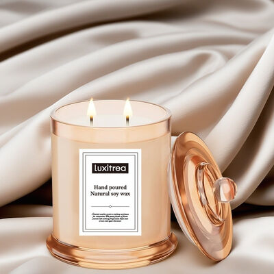 50 Hours Burntime Luxury Jar Candle 8 Oz Lead-free Cotton Wick Long Lasting Scented Candle for Home Decor and Relaxation