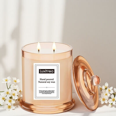50 Hours Burntime Luxury Jar Candle 8 Oz Lead-free Cotton Wick Long Lasting Scented Candle for Home Decor and Relaxation